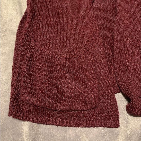 Garage - Oversized Cardigan - Burgundy - Sz: XS-S - Picture 4 of 5